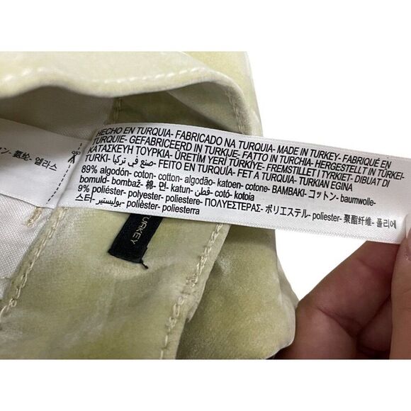 Massimo Dutti Womens Trousers Pants EU 40 US 8 Flocked Velvet Beige 5035/936 NWT - Picture 7 of 10